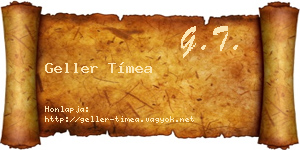 Geller Tímea névjegykártya